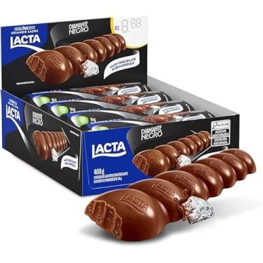 Imagem de Chocolate Lacta ao leite Diamante Negro Caixa Com 12 Unidades De 34g