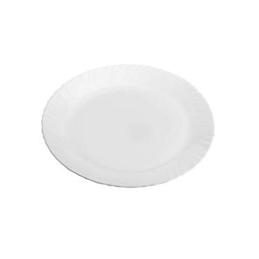 Imagem de Prato Raso De Vidro Opalino Feston 27cm Arc Branco No Voltagev