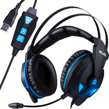 Imagem de KLIM Impact – Fone de ouvido para jogos USB – Som surround 7.1 + Cancelamento de ruído – Áudio de alta definição + graves fortes – Fones de ouvido para videogame Audifonos com microfone para PC Gamer PS4 – Cancelamento de ruído