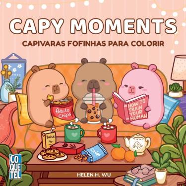 Imagem de Capy Moments: Capivaras fofinhas para colorir