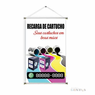 Imagem de Banner pronto Recarga de Cartuchos BA 599 medida 45x70 cm arte pronta