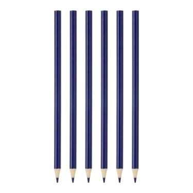 Imagem de PATIKIL Conjunto de lápis de cor azul, 6 peças de lápis de cor a óleo, lápis de desenho de madeira para artistas e pintura artística