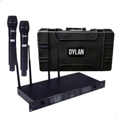 Imagem de Microfone Sem Fio Duplo Digital Padrao Rack Dylan D-9500