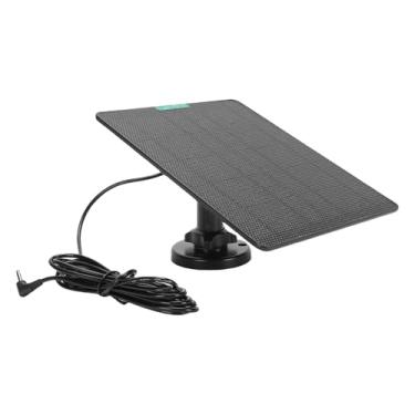 Imagem de Diydeg Painel Solar para Câmera de Segurança, 5V Monocristalino de 5W Charger do Painel Solar Compatível Com Câmeras de Bateria Recarregável, Interface DC3.5, para Uso Ao Ar Livre (Preto)
