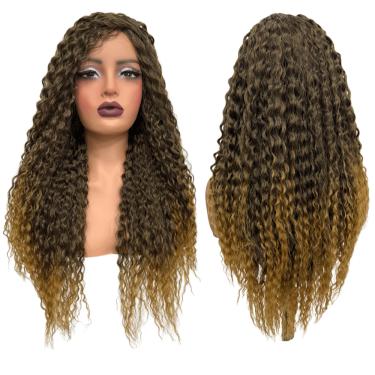 Imagem de Peruca cacheada ondulada 55cm organica premium volumosa