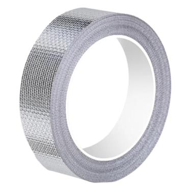 Imagem de oshhni Fita isolante de folha de alumínio de fibra de vidro, autoadesiva, resistente a rasgos, para vedação e remendo, fita adesiva para reparo de metal de, 3 Cm de Largura