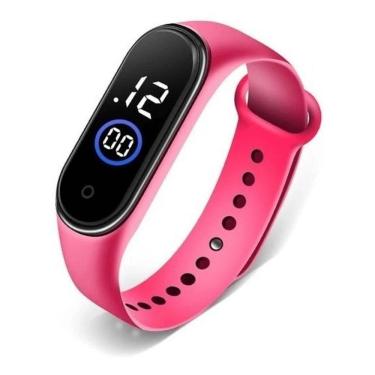 Imagem de Relógio De Pulso Digital Led Esportivo Resistente Água Rosa