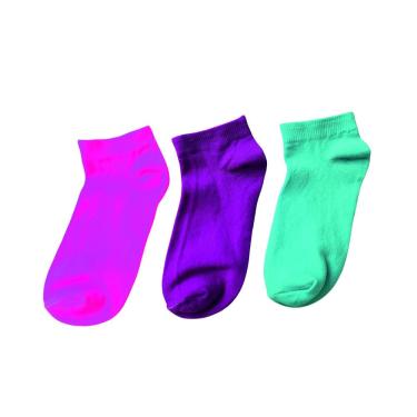 Imagem de Kit 3 Pares Meia Neon Feminina Basic+ Poliamida
