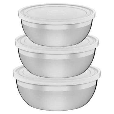 Imagem de Conjunto de Potes para Mantimentos Freezinox Tramontina com 3 Peças em