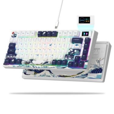 Imagem de Teclado Womier S-K80 75% mecânico para jogos com tela colorida - XVX
