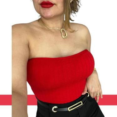 Imagem de Body Feminino sem alça Sem Alça Com Fecho Com Bojo Tecido Grosso 3D Bu