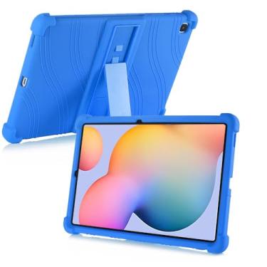 Imagem de Hoibon Capa para tablet Samsung Galaxy Tab S6 Lite de 10,4 polegadas 2024/2022/2020, de silicone macio, à prova de choque, com suporte, para tablet Samsung Galaxy Tab S6 Lite 2024/2022/2020 de 10,4