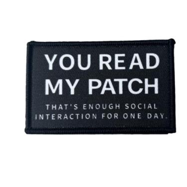 Imagem de You Read My Patch, 1 peça de adesivos engraçados de meme, patch tático de moral militar com suporte de gancho de fixador, acessórios de aplique para mochilas, coletes, jaquetas, jeans, chapéus