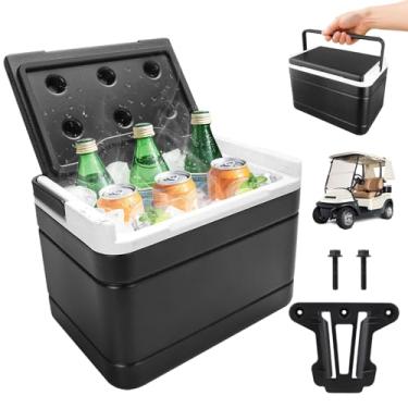 Imagem de Roykaw Refrigerador de gelo para carrinho de golfe compatível com Club Car Precedent, caixa de gelo portátil com suporte de montagem, caixa de gelo de 6L para praia, bebida, acampamento, pesca, OEM
