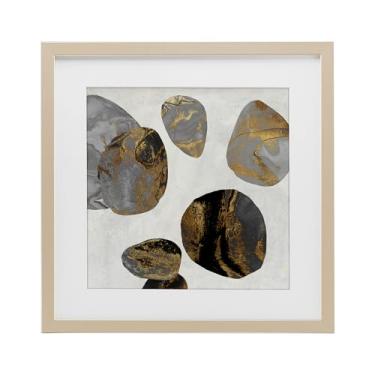 Imagem de Stupell Industries Impressão emoldurada The Golden Eggs Abstraction Birch Under Glass por Jacob Q, 40,6 x 40,6 cm