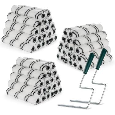 Imagem de CoatPro Twools Pacote com 60 capas de rolo de tinta de microfibra de 15 cm, rolo de tinta de 15 cm, cochilo de 9,5 cm, moldura de rolo de tinta, rolos de pintura pequenos para pintar paredes, mini