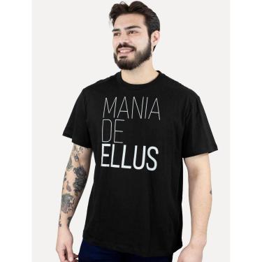 Imagem de Camiseta Ellus Masculina Mania Logo Preta-Masculino