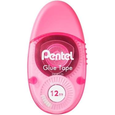 Imagem de Cola Em Fita Pentel 6mmx12m  Glue Tape Rosa