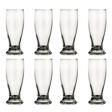 Imagem de Jogo 8 Copos Vidro Transparente Munich 200ml Chopp Bar Nadir - NADIR F