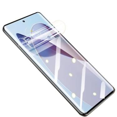 Imagem de PORRVDP Película protetora de tela de hidrogel para Motorola Edge 60, 2 peças de película protetora de TPU transparente (NÃO vidro temperado) [Clear HD] [Alta sensibilidade] [Compatível com