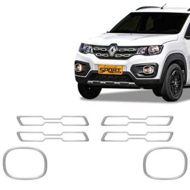 Imagem de Adesivo Moldura Kwid Outsider Aplique Da Grade/farol Cromado - SPORTIN