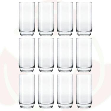 Imagem de 12 Copo de Vidro Lights 410ML Transparente Long Drink Suco - NADIR FIG