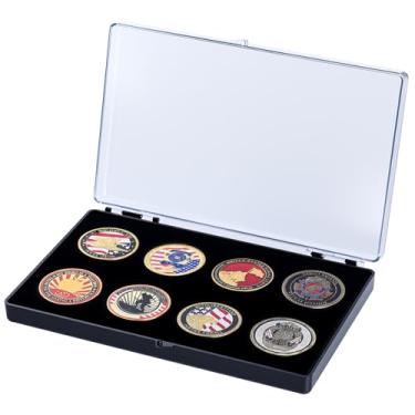 Imagem de Military Coin Display Case, Challenge Coin Holder for Collet 8 Commemorative Medal,Poker Chip(Pack of 2)