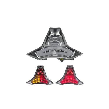 Imagem de Adequado para Kawasaki 2014-2015-2015-2016-2017-2018 ZR1000 Z1000 / Z1000 ABS; 2017-2019 Ninjia ZX10RR ZX100; luz traseira de freio de LED + indicadores de seta integrados (moke, Modelo Flash estilo 2
