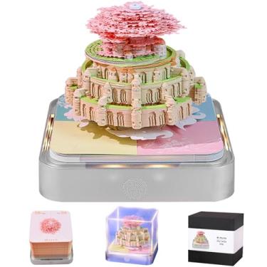 Imagem de RSLIPIN Bloco de notas 3D Calendário 2026, calendário de arte 3D 2026, escultura de papel criativo, céu, castelo, notas de calendário