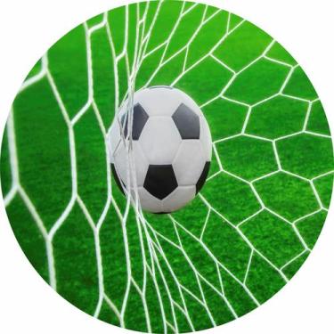 Imagem de Painel de Lona Redondo Futebol Bola Na Rede - Fabrika De Festa, 170x17