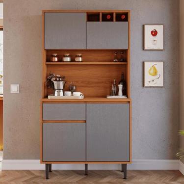 Imagem de Balcao multiuso Irlanda jequitiba/grafite - CASA H