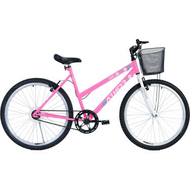 Imagem de BICICLETA ATHOR ARO 24 MODEL MTB S/MARCHA FEMININO C/CESTÃO - ROSA