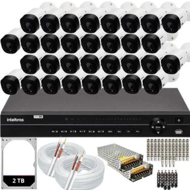 Imagem de Kit 32 Câmeras Dvr Multi Hd 1232 Intelbras 32 Canais hd 2TB
