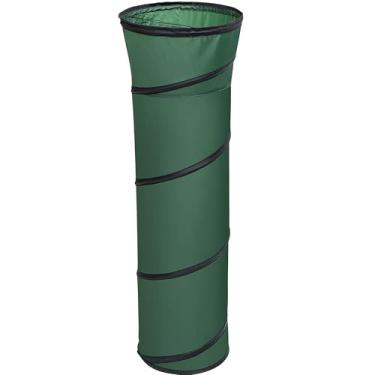 Imagem de Adnee Funil de saco de folhas de papel de 30 galões, rampa dobrável de pano Oxford para gramado, ajuste perfeito para sacos de papel de 30 galões, funil de saco de lixo reutilizável para lidar com