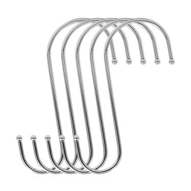 Imagem de Ganchos em forma de S extra grandes de 14,7 cm da SumDirect, ganchos resistentes em aço inoxidável em forma de S para pendurar vestuário, utensílios de cozinha, toalhas de plantas e ferramentas de jardinagem, 5