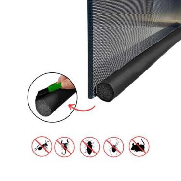 Imagem de Veda Porta 130cm com Adesivo - Bemprat, preto