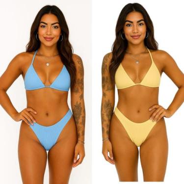Imagem de Kit 2 Biquíni Candy Colors Tendência Verão 2026 - TRIBO MODA, Azul BB/
