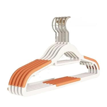 Imagem de Kit 40 cabides Borrachados adulto reforçado cor preto linha cabide resistente premium(Laranja,4Grupo(10 peças por grupo))