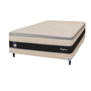 Imagem de Cama Box Casal Conjugada Bonno Safira com Pillow Top 138x188x66cm