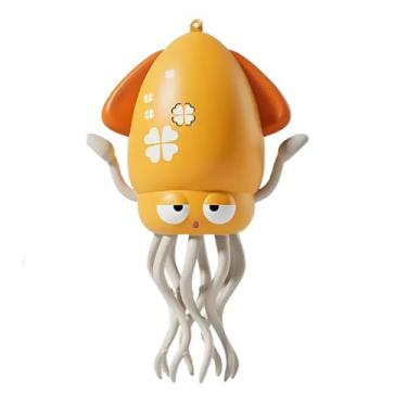 Imagem de Polvo Dançante Elétrico Brinquedo Com Som E Luz Infantil (Amarelo)