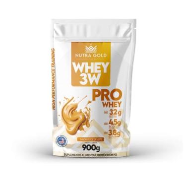 Imagem de Whey Protein 3w Nutra Gold (32g Proteina)900g Sachê (900g, Doce De Leite)