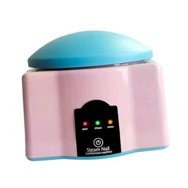 Imagem de predolo Removedor de esmalte a vapor, vaporizador de unhas, removedor elétrico de esmalte em gel profissional, fácil e rápido, para salão de beleza doméstico, Rosa