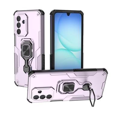 Imagem de SORAKA Capa para Samsung Galaxy A17 5G com suporte de metal rotativo de 360 graus peça magnética de ferro para suporte magnético de carro e telefone roxo