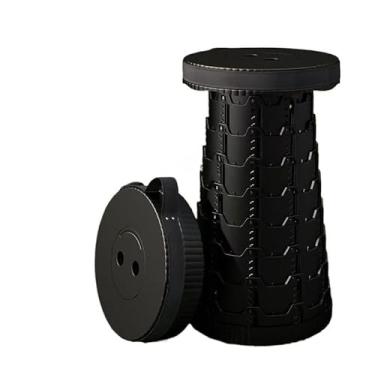 Imagem de Banqueta Banco Retrátil Portátil Pesca Com Alça Telescópica(preto)