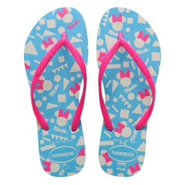 Imagem de Havaianas Chinelo Slim Disney Feminino (Azul, BR, Adulto, Faixa Numérico, M, 41, 42)