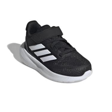Imagem de adidas Tênis infantil Runfalcon 5 El Metallic Slip On Casual - Roxo, Preto/branco/branco, 18