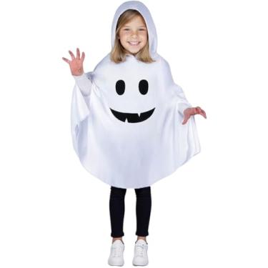 Imagem de Noubeau Conjunto de calça preta com capuz e capa de fantasma para bebês meninos e meninas, Ghost A, 2-3 Years