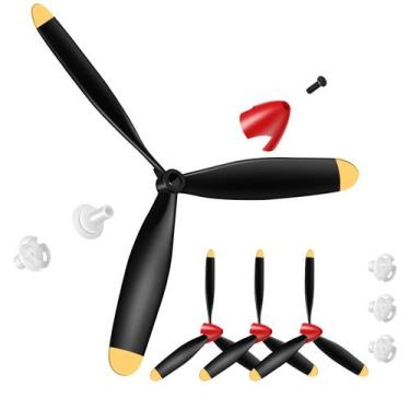 Imagem de Hélices de avião RC Outus Spare 3 conjuntos de caça P40 de 3 pás