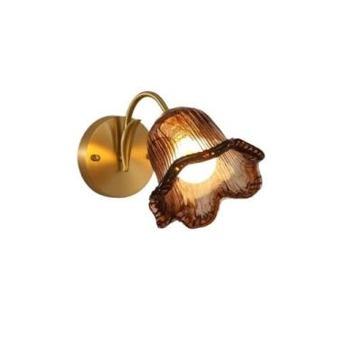 Imagem de Luminária de parede retrô cobre luxo para quarto, cabeceira, sala estar, escada para corredor, hall de entrada