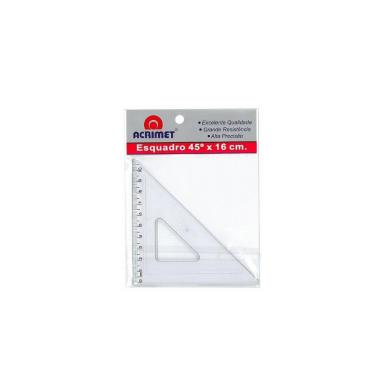 Imagem de Esquadro poliestireno - 16cm x 45 graus - 522 - Acrimet